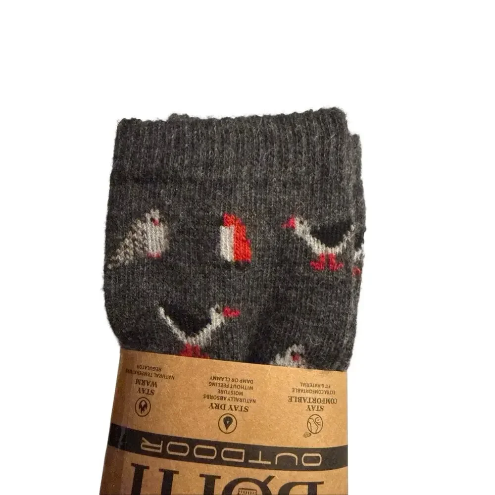 NWT Born Outdoor Wool Blend Socks Animal Themed & Striped Women  4-10